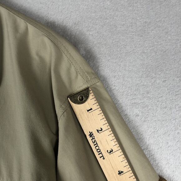 TRAVELSMITH Khaki Safari Cargo Jacket Women's Sz XL Beige Roll Tab Twill Pockets - Picture 10 of 13